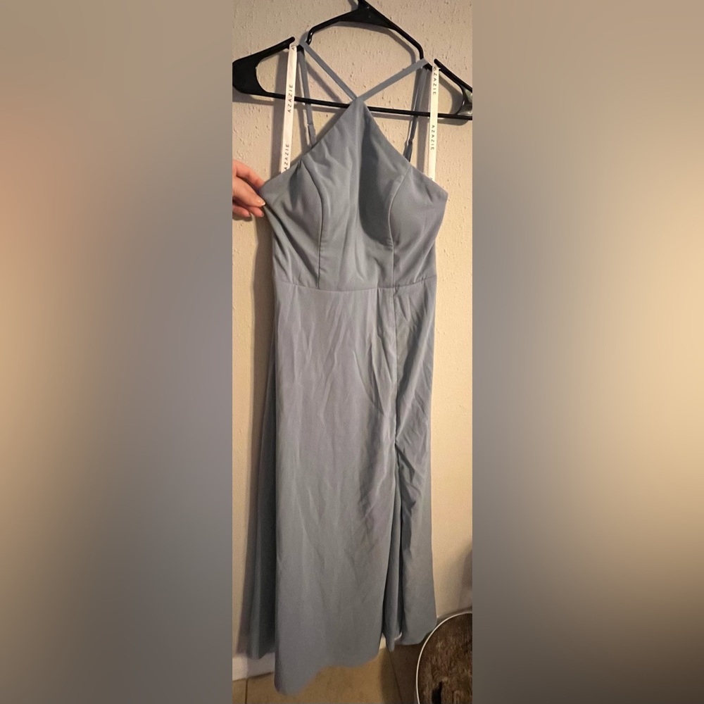 Azazie Light Blue Dress